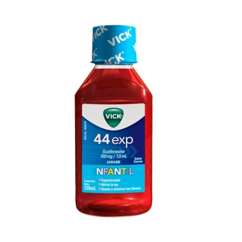 VICK INFANTIL 44 EXP GUAIFENESINA 100MG/7.5ML JBE 120ML